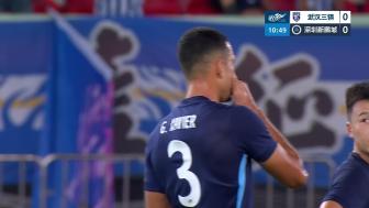 三镇2-0十人新鹏城 加布里埃尔13分钟直红熊继政破门