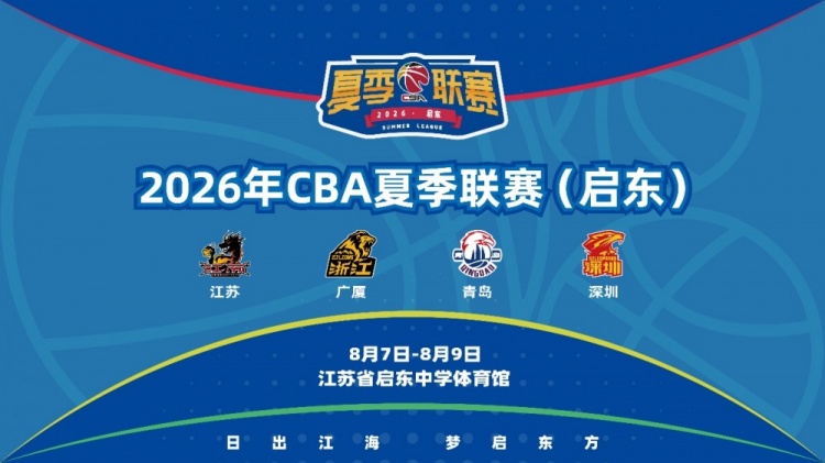2026年CBA夏季联赛启东站8月开打 四队参赛名单公布 2026年CBA夏季联赛启东站8月开打 四队参赛名单公布